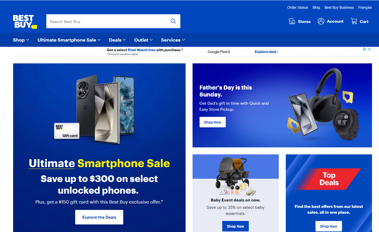 Best Buy Canada screenshot
